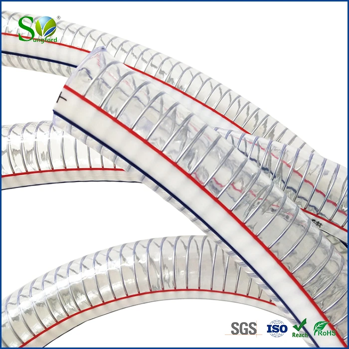 Tubo in PVC rinforzato con filo d'acciaio